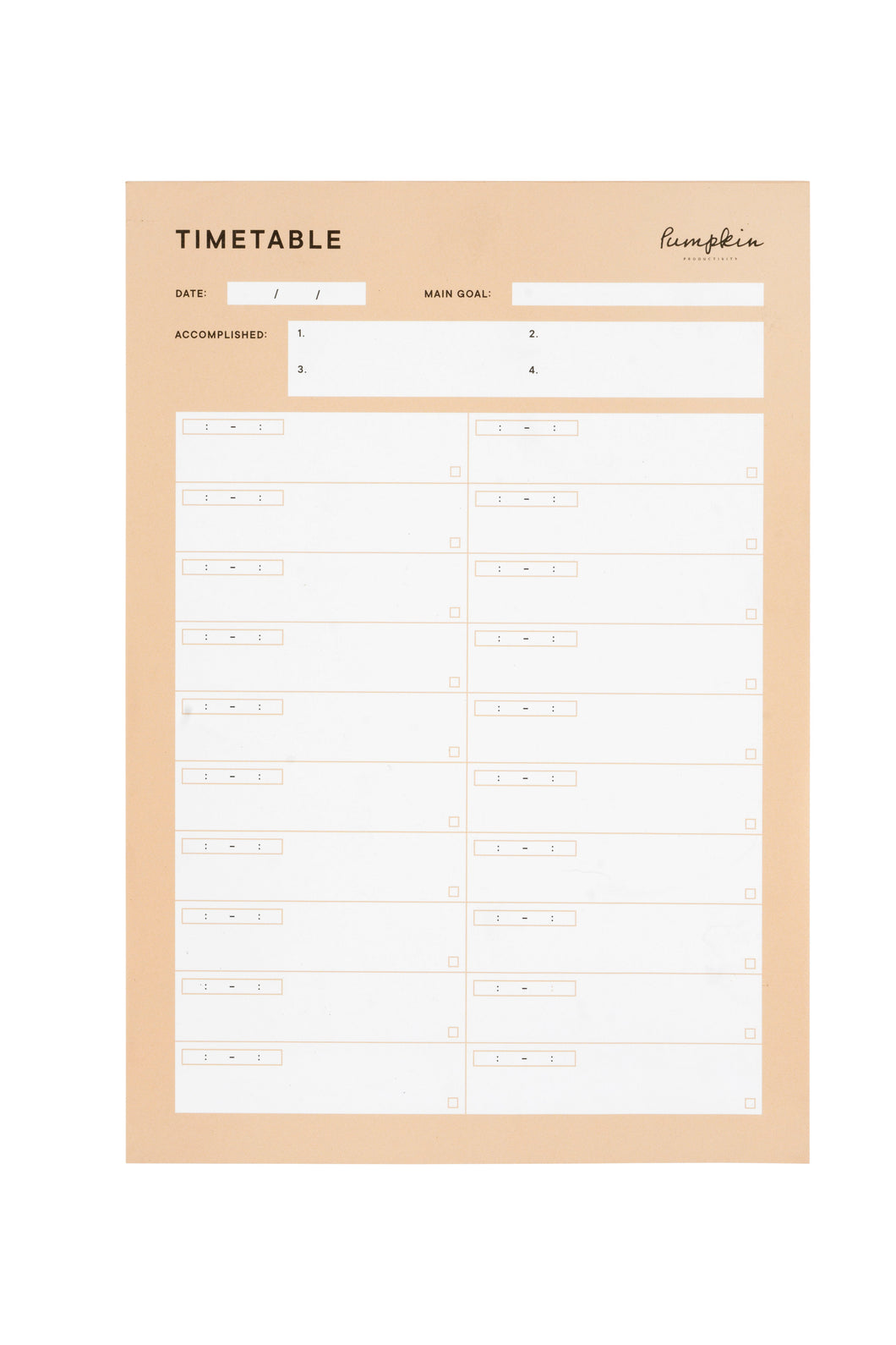 The Daily Timetable